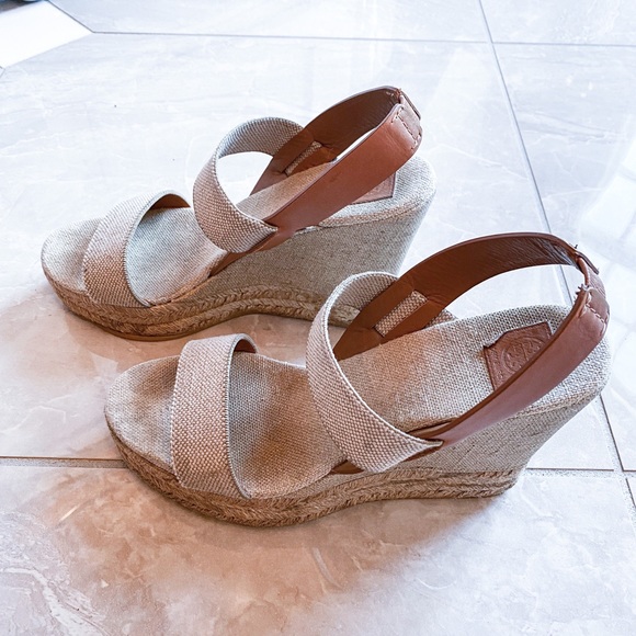 Tory Burch Canvas Espadrille Wedges - Picture 5 of 5